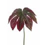 Fausse feuille d'aralia IMANA, rouge-vert, 80cm