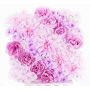 Tapis artificiel de pivoines, dahlias, hortensias EVOLET, rose, 30x30cm