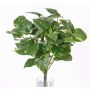 Faux pothos NAEL, piquet, ignifuge, vert-blanc, 50cm