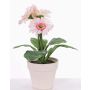 Gerbera artificiel SIMONE en pot décoratif, rose, 30cm, Ø9,5cm