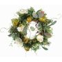 Couronne d'hiver artificiel ISABELLE, orchidée, pomme, crème, Ø30cm