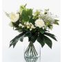 Bouquet de fleurs artificielles FEME, blanc-vert, 60cm, Ø40cm