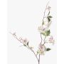 Fausse branche de fleurs de pêcher CAMILLES, rose-blanc, 80cm