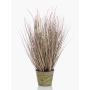 Pennisetum artificiel OVIDIO, panicules, pot en zinc, vert, 60cm