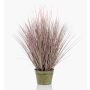 Pennisetum artificiel OVIDIO, panicules, pot en zinc, vert, 100cm