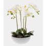 Orchidée Phalaenopsis artificielle MINA en pot en céramique, blanc, 60cm