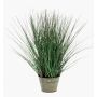 Vulpin synthétique ZENA en pot métallique, vert, 50cm