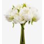 Bouquet de pivoines en tissu WILO, blanc-vert, 25cm