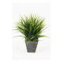 Roseau en plastique ARIANO en pot en zinc, vert, 30cm