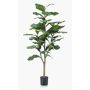 Ficus Lyrata artificiel EUSEBI, tronc artificiel, vert, 120cm