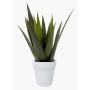 Aloe Variegata en plastique MARTINEZ, pot en céramique, vert, 30cm, Ø17cm