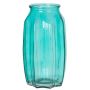 Petit vase de table en verre AMORY, turquoise-transparent, 22cm, Ø12cm