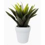 Agave artificiel SEDA en pot en céramique, vert, 25cm, Ø25cm