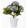 Hortensia en tissu LAIDA en pot en céramique, bleu clair, 35cm