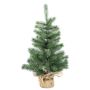 Mini sapin de Noël artificiel RIJEKA, sac de jute, 45cm, Ø30cm