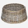 Cache pied pour sapin de Noël NEVIN en rotin, gris-brun, 20cm, Ø65cm