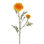 Fleur artificielle œillet d'Inde ASTIE, orange, 60cm, Ø5-9cm