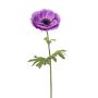 Fleur artificielle anémone ANJALA, violet, 40cm, Ø11cm