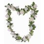 Guirlande de roses artificielles DORIE, blanc, 180cm, Ø7-9cm