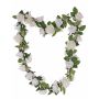 Guirlande de roses artificielles DORIE, blanc, 180cm, Ø7-9cm