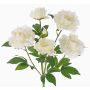 Bouquet de pivoines artificielles LYANA, piquet, blanc, 45cm, Ø30cm