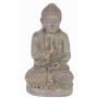 Figurine Bouddha grise SHANTA, assis méditant, 45cm