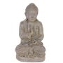 Figurine Bouddha grise SHANTA, assis méditant, 45cm
