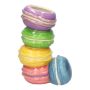 Vase décoratif dolomite DOLLI en forme de macaron, multicolore, 12,5x8,5x18,7cm