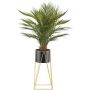 Palmier en plastique Areca WILSON en pot métallique, avec support, 110cm