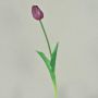Tulipe artificielle LONA, violet-vert, 45cm, Ø4cm