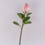Branche fleurie décorative Protée royale TANIEKA, rose-blanc, 70cm