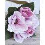 Bouquet de magnolias artificiel KAYLE, rose-rose fuchsia, 30cm
