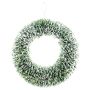 Couronne déco Pin BASEL, enneigé, Ø25cm