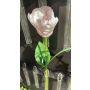 Fleur en plastique Tulipe perroquet PETSCHORA, blanc-rose, 65cm