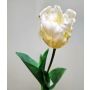 Fleur en plastique Tulipe perroquet PETSCHORA, crème-blanc, 65cm