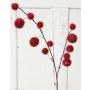 Branche de gomphocarpus physocarpus artificielle ELAENA, fruits, rouge bourgogne, 100cm