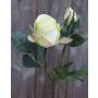 Rose artificielle RENESMEE, jaune-vert, 45cm, Ø6cm