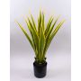 Agave furcraea gigantea artificiel CHERIE, vert-jaune, 100cm