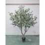 Eucalyptus artificiel KEYLAM, tronc artificiel, pot décoratif, vert-gris, 250cm