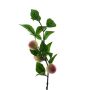 Branche de pêcher artificielle MILANI avec des fruits, rouge-jaune, 40cm