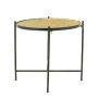 Table basse ronde industrielle AMARACHI, brun-noir, 62cm, Ø43cm