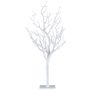 Tronc d'arbre artificiel sans feuillage FREMAL sur socle, avec branches, blanc, 40cm