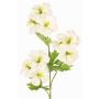 Plante artificielle : branche de géranium ZEDENA, blanc-vert, 70 cm, Ø 6 cm