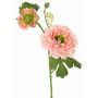 Branche artificielle de renoncule SAGARA, rose-vert, 45cm, Ø5-9cm
