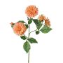 Branche décorative de dahlia artificiel QUINKA, couleur pêche, 70 cm