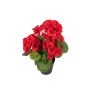 Géranium artificiel ELISABETTA dans un pot décoratif, rouge, 35 cm