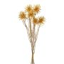 Bouquet décoratif de chardons sphériques DRAVLE, doré, 45 cm