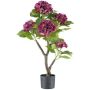 Fleur décorative Hortensia ZOLFI sur tronc, violet, 85cm