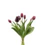 artificiel Bouquet de tulipes Mix LONA, rouge-rouge bordeaux, 40cm