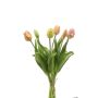 artificiel Bouquet de tulipes Mix LONA, rose-pêche-jaune, 40cm